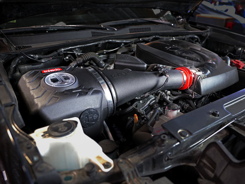 aFe Takeda Momentum Cold Air Intake System w/ Pro 5R Filter 16-19 Toyota Tacoma V6-3.5L 56-70012R 56-70012R Photo - Mounted