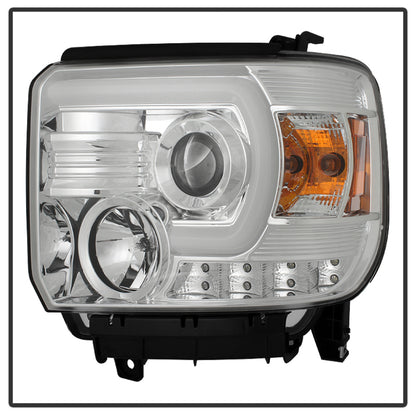 Spyder GMC Sierra 14-16 Projector Headlights Light Bar DRL Chrm PRO-YD-GS14V2-LBDRL-C 5080868 5080868 User 1