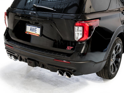 AWE Tuning 2020+ Ford Explorer ST Touring Edition Exhaust w/ Chrome Silver Tips 3015-42625 3015-42625 Photo - Mounted