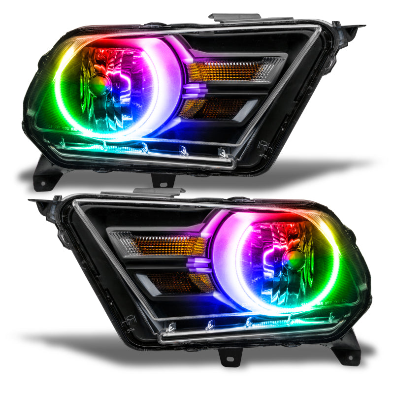 ORACLE Lighting Oracle 10-14 Ford Mustang HL (Non-HID) - ColorSHIFT w/o Controller 7050-334 7050-334 Photo - lifestyle view