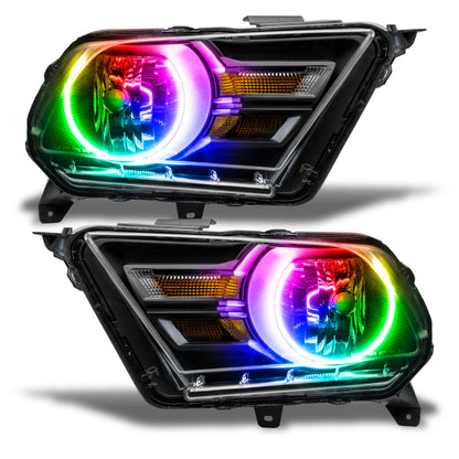 ORACLE Lighting Oracle 10-14 Ford Mustang HL (Non-HID) - ColorSHIFT w/o Controller 7050-334 7050-334 Photo - lifestyle view