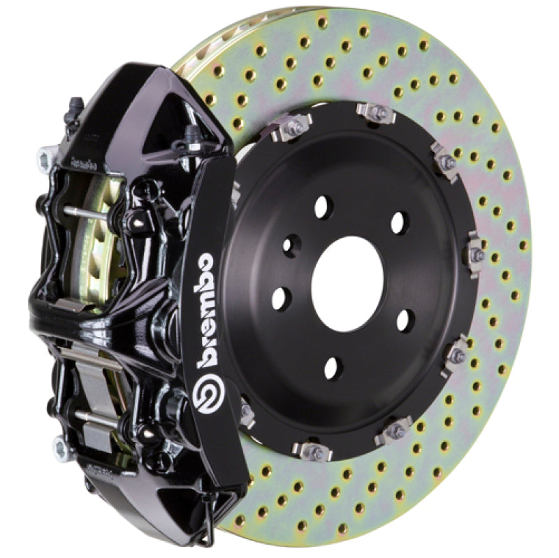 Brembo GT Brake Kit Chevrolet Corvette C6 Front 05-13 Drilled Black 1N1.8501A1 Photo - Primary