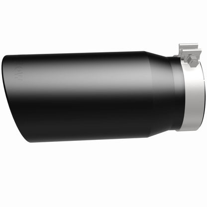 Magnaflow Tip Stainless Black Coated Single Wall Round Single Outlet 6in Dia 5in Inlet 13in L 35239 35239 360 Degree Image Set