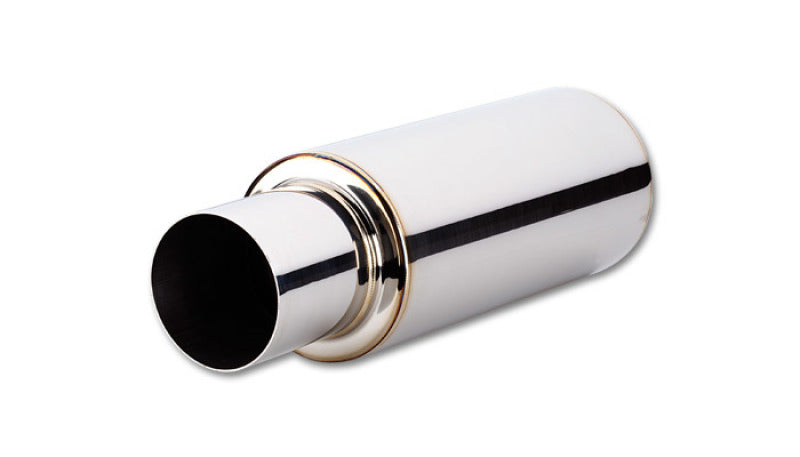 Vibrant TPV TURBO Muffler w/ 4" Round Straight Cut Tip (4" inlet - 23" long) 1091 Photo - Primary