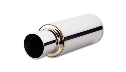 Vibrant TPV TURBO Muffler w/ 4" Round Straight Cut Tip (4" inlet - 23" long) 1091 Photo - Primary