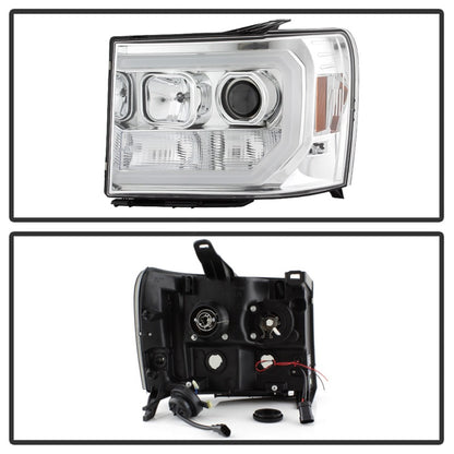 Spyder GMC Sierra 1500/2500/3500 07-13 V2 Projector Headlights - Chrome PRO-YD-GS07V2-LBDRL-C 5083647 5083647 Photo - Unmounted