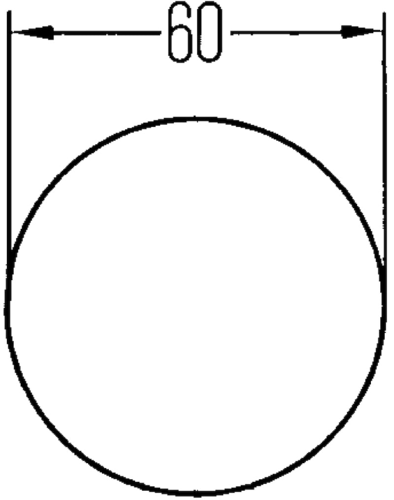 Hella REFLEX REFLECTOR RED 8RA 002014281 002014281 Technical Drawing