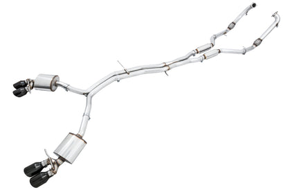 AWE Tuning Audi B9 S4 Touring Edition Exhaust - Non-Resonated (Black 102mm Tips) 3010-43050 3010-43050 Photo - Primary