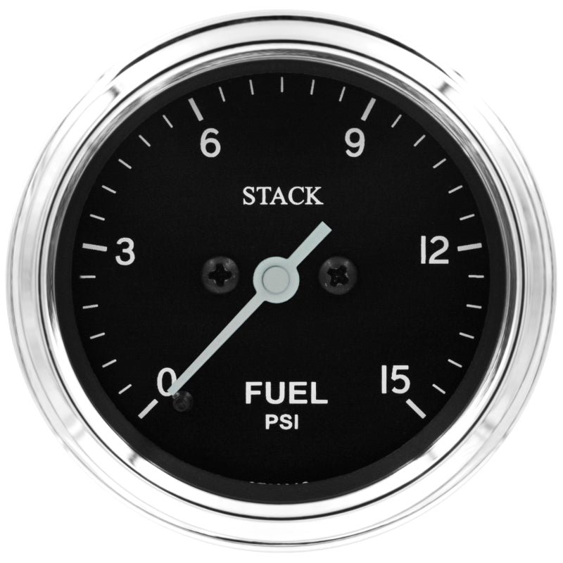Autometer Stack 52mm 0-15 PSI 1/8in NPTF Male Pro Stepper Motor Fuel Pressure Gauge - Classic ST3304C ST3304C Photo - Primary