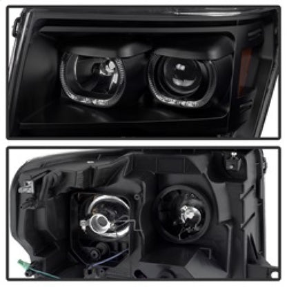 SPYDER Xtune Ford F150 09-14 Projector Headlights Halogen Model Only LED Halo Black PRO-JH-FF15009-CFB-BK 9032226 9032226 Photo - Unmounted