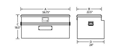 Tradesman Aluminum Flush Mount Truck Tool Box Full/Wide (56in.) - Brite 9456WB 9456WB User 1