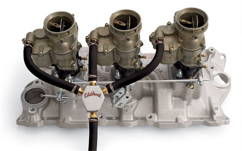 Edelbrock Fuel Block Kit, Triple Feed 1286 Mini Block 1281 Photo - Primary