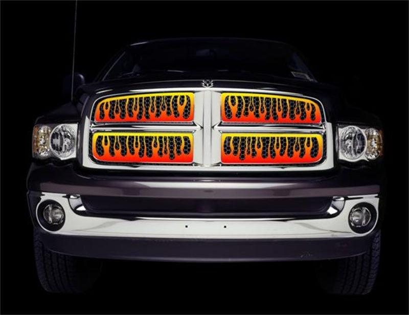 Putco 07-10 GMC Sierra HD Flaming Inferno Stainless Steel Grilles - 4 Color (Painted) 89396 89396 Photo - Primary