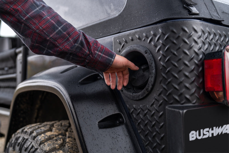 Bushwacker 97-06 Jeep Wrangler Trail Armor Rear Corners - Black 14004 14004 Photo - Mounted