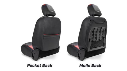 PRP Seats PRP 2018+ Jeep Wrangler JLU/4 Door/Gladiator/Rubicon Front Seat Cover (Pair) -Black w/ Red Stitching B040-01 B040-01 Photo - Close Up