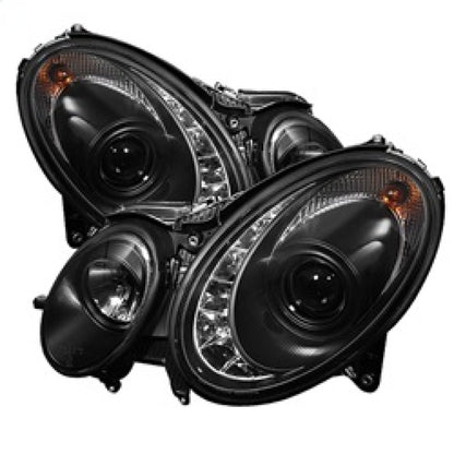 Spyder Mercedes Benz E-Class 03-06 Projector Halogen Model- DRL- Blk PRO-YD-MBW21103-DRL-BK 5017482 5017482 Photo - Primary