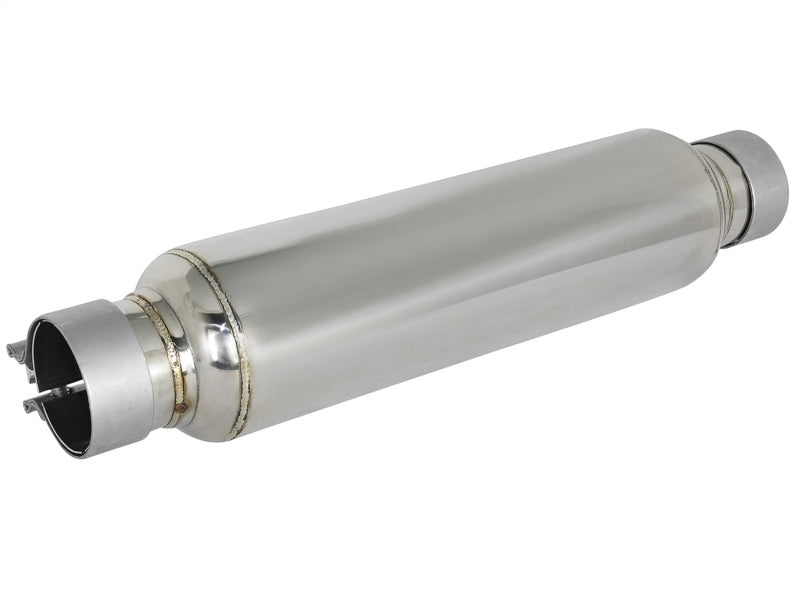 aFe MACH Force-Xp 304 Stainless Steel Resonator 2.5in Inlet/Outlet x 4in Dia x 15in Body x 19in L 49M10002 49M10002 Photo - Primary