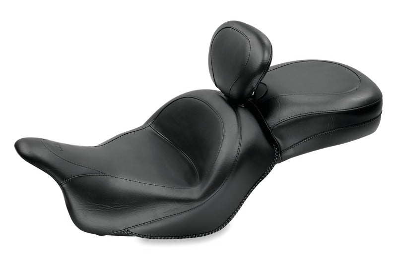 Mustang Motorcycle Mustang 09-13 Kawasaki Vulcan 1700 Classic Std Touring 1PC Seat w/Driver Backrest - Black 79635 79635 Photo - Primary