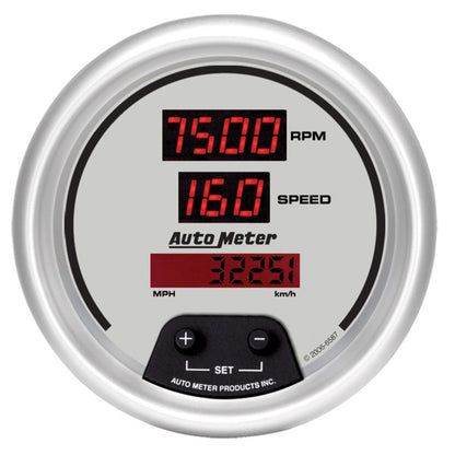 Autometer Ultra-Lite 3 3/8in 8000 RPM/ 160mph Digital Tach Speedo Combo 6587 6587 Photo - Primary