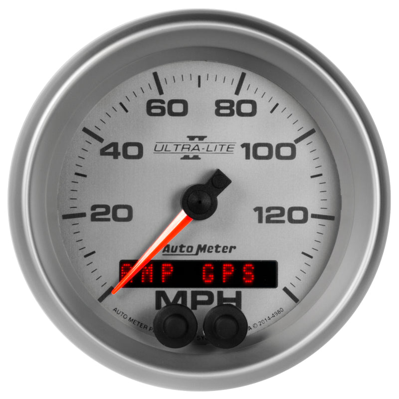 Autometer Ultra-Lite II 3-3/8in 0-140MPH In-Dash Electronic GPS Programmable Speedometer 4980 4980 Photo - Primary