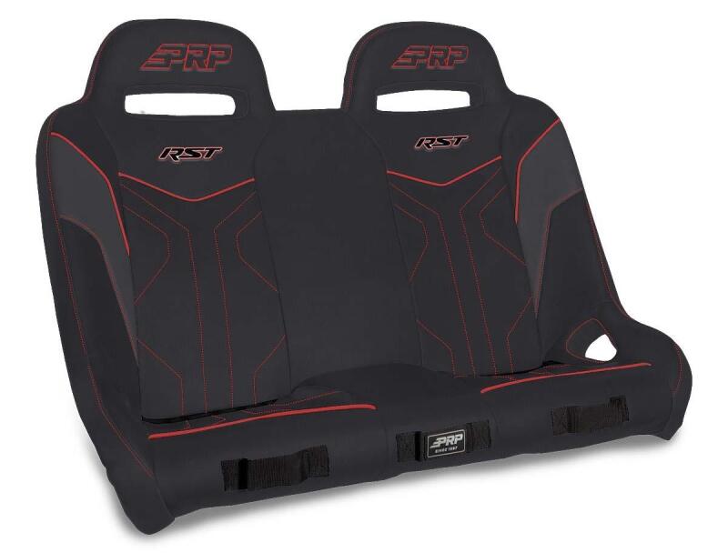 PRP Seats PRP Polaris RZR XP4 1000/XP4 Turbo/XP4 Turbo S RST Rear Suspension Bench- Black/Red A4901-204 A4901-204 Photo - Primary