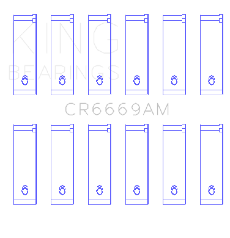 King Engine Bearings Toyota 3Vze 2958Cc (Standard Size) Connecting Rod Bearing Set CR6669AM CR6669AM Photo - Primary