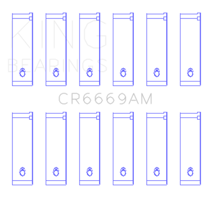 King Engine Bearings Toyota 3Vze 2958Cc (Standard Size) Connecting Rod Bearing Set CR6669AM CR6669AM Photo - Primary