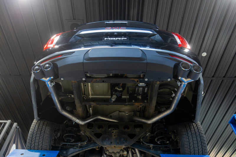 MBRP 21-  GM Tahoe 5.3/6.2L Cat Back Exhaust S50573CF S50573CF Photo - Mounted