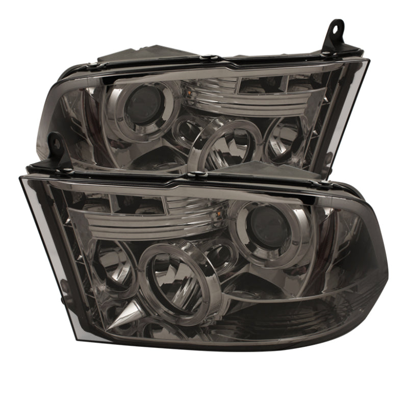 Spyder Dodge Ram 1500 09-14 10-14 Projector Headlights Halogen- LED Halo LED- Smke PRO-YD-DR09-HL-SM 5010056 5010056 Photo - Primary