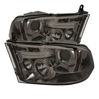 Spyder Dodge Ram 1500 09-14 10-14 Projector Headlights Halogen- LED Halo LED- Smke PRO-YD-DR09-HL-SM 5010056 5010056 Photo - Primary