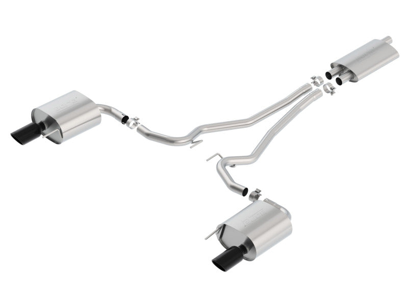 Borla 15-17 Ford Mustang EcoBoost 2.3L EC-Type Cat Back Single Round 4.0in OD 9.5in L Tips Exhaust 1014039BC 1014039BC Photo - Primary
