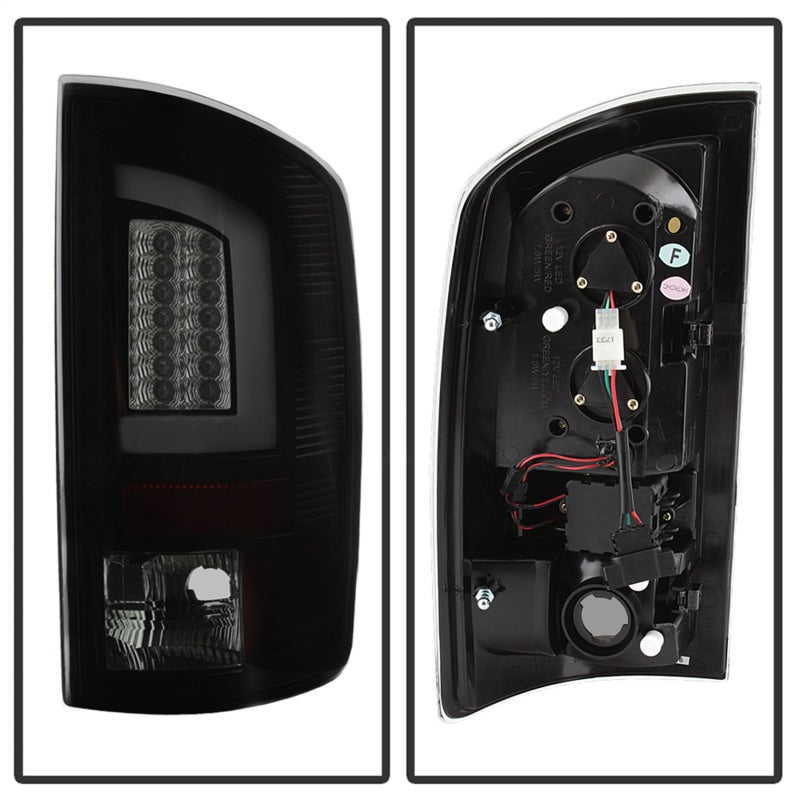 Spyder 07-09 Dodge Ram 2500/3500 V3 Light Bar LED Tail Lights - Blk Smoke ALT-YD-DRAM06V3-LBLED-BSM 5084279 5084279 Photo - Unmounted