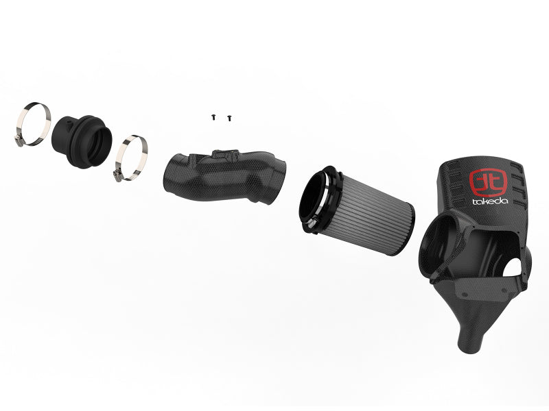 aFe Air Intake System Pro Dry S 17-19 Honda Civic Type R I4-2.0L (t) 58-10002D 58-10002D Photo - Unmounted