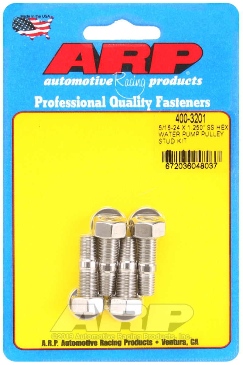 ARP 5/16-24 X 1.250 Water Pump Pulley Stud Kit 400-3201 Photo - Primary