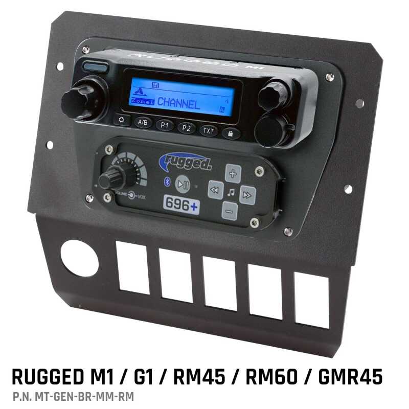Rugged Radios Polaris General Multi Mount Kit for Radio and Intercom Rugged M1/G1/RM45/RM60/GMR45 MT-GEN-BR-MM-RM MT-GEN-BR-MM-RM Photo - Primary