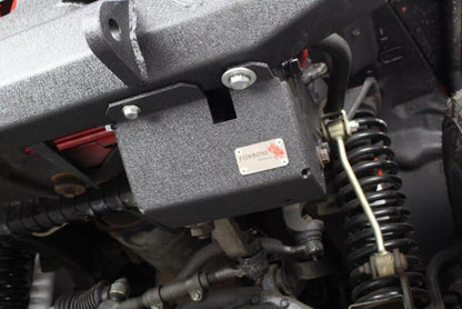Fishbone Offroad 97-06 Jeep Wrangler TJ Steering Box Skid Plate - Black Textured Powdercoat FB23065 FB23065 Photo - lifestyle view