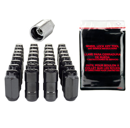 McGard 8 Lug Hex Install Kit w/Locks (Cone Seat Nut) M14X1.5 / 13/16 Hex / 1.945in. Length - Black 84822 84822 Photo - Primary