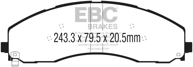 EBC 2017+ Ford F-450 Yellowstuff Front/Rear Brake Pads DP43078R DP43078R Photo - Primary