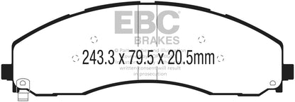 EBC 2017+ Ford F-450 Yellowstuff Front/Rear Brake Pads DP43078R DP43078R Photo - Primary