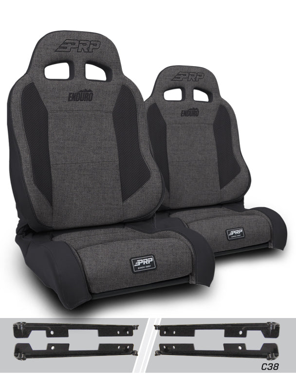 PRP Seats PRP Jeep Wrangler Enduro Elite Reclining Seat - Grey A89010-C38-54 A89010-C38-54 Photo - Primary