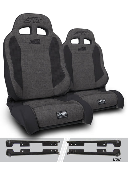 PRP Seats PRP Jeep Wrangler Enduro Elite Reclining Seat - Grey A89010-C38-54 A89010-C38-54 Photo - Primary