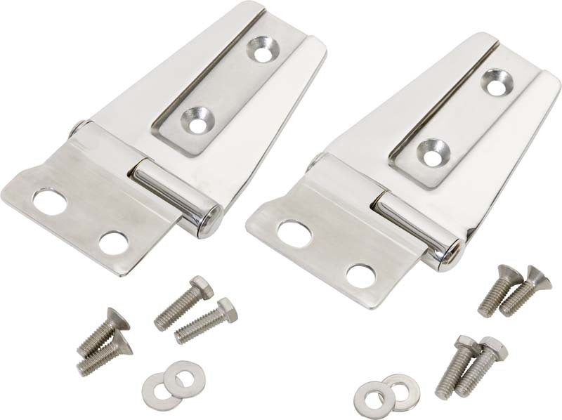Kentrol 07-18 Jeep Wrangler JK Hood Hinge Pair - Polished Silver 30572 30572 Photo - Primary