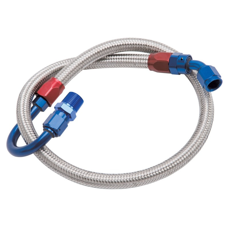 Edelbrock Fuel Line Braided Stainless for SBF ( use with 8134 ) 8125 Photo - Primary