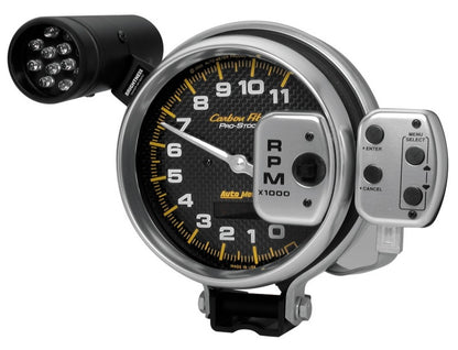 Autometer Carbon Fiber 5 inch 11000 RPM ProStock/Memory Tachometer 6836 6836 Photo - Primary