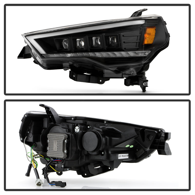 SPYDER Apex 14-20 Toyota 4Runner High-Power LED Module Headlights - Black (PRO-YD-T4R14AP-SEQ-BK) 5088697 5088697 User 1
