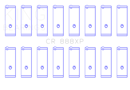 King Engine Bearings King Toyota 1UZ-FE/2UZ-FE/3UZ-FE Connecting Rod Bearing Set CR888XP CR888XP Photo - Primary