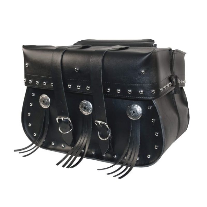 Willie & Max Universal American Classic Straight Saddlebags (14.5 in L x 11.5 in W x 5.5 in H)-Black 58380-00 58380-00 User 1