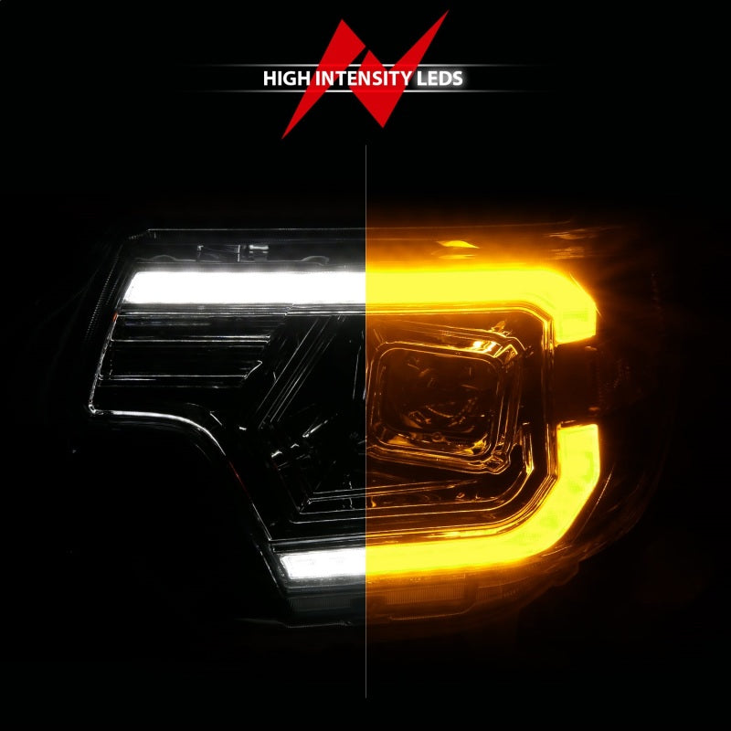 ANZO 12-15 Toyota Tacoma Projector Headlights - w/ Light Bar Switchback Chrome Housing 111557 111557 Photo - Unmounted