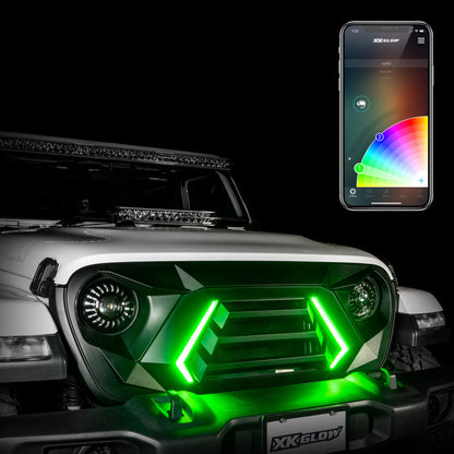 XKGLOW XK Glow JL Wrangler & Gladiator JT XKCHROME LED Grill Kit (Dual Mode) XK-GRILL-JL1-DM XK-GRILL-JL1-DM User 1