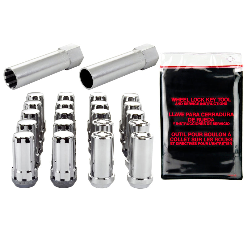 McGard SplineDrive Tuner 5 Lug Install Kit w/Locks & Tool (Cone) 1/2-20 / 13/16 Hex - Chrome 65540 65540 Photo - Primary